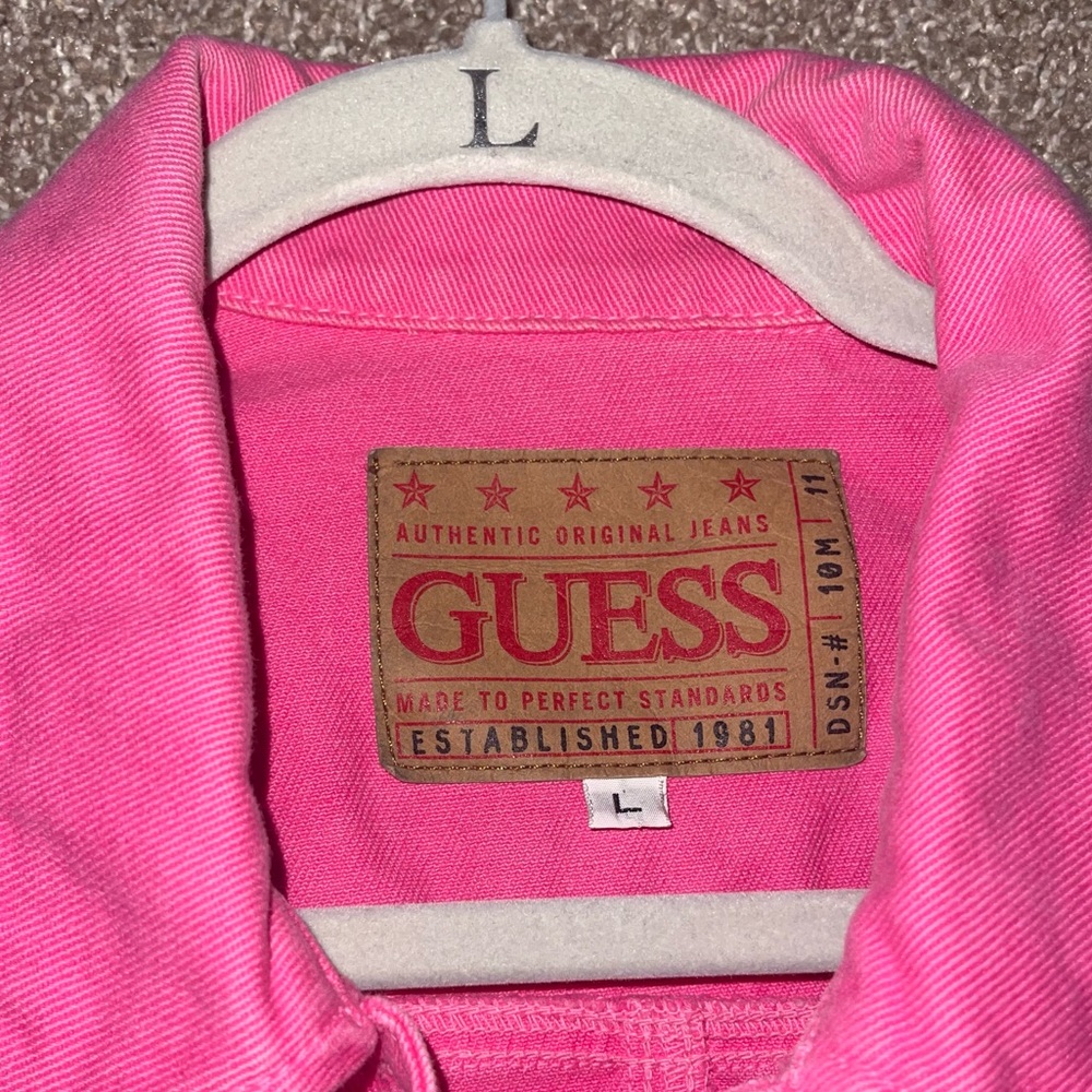 GUESS pink denim jacket